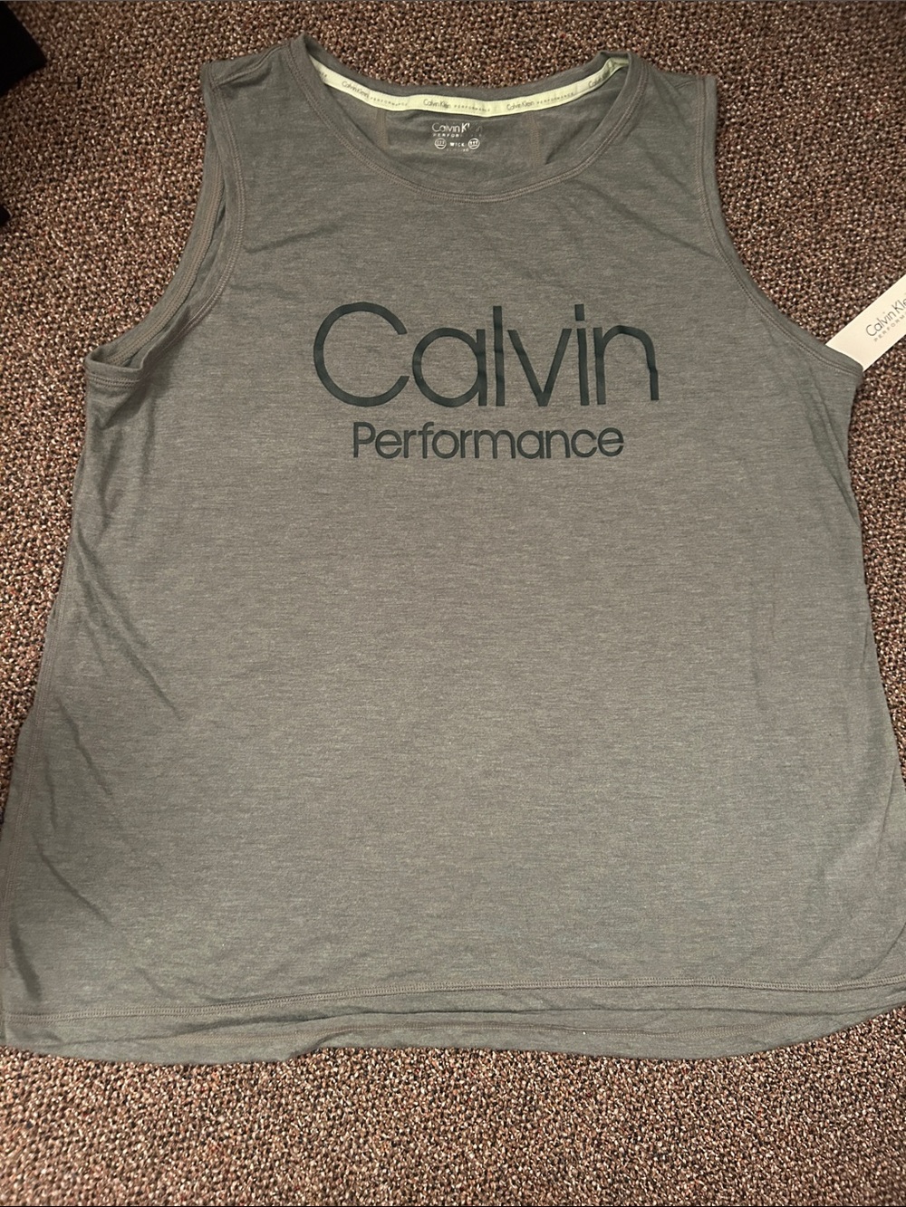 Calvin Klein Gray Performance Tank Top